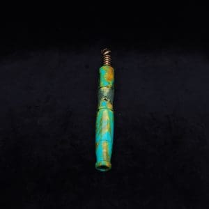 This image portrays Vaulted XL Burl Hybrid Dynavap Stem + Book-Matched Specialty Mouthpiece - NEW DESIGN ☘ by Dovetail Woodwork.