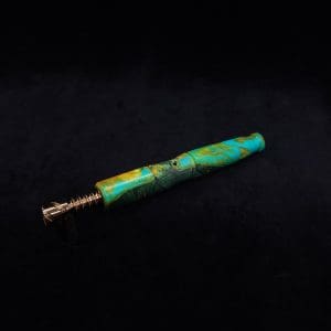 This image portrays Vaulted XL Burl Hybrid Dynavap Stem + Book-Matched Specialty Mouthpiece - NEW DESIGN ☘ by Dovetail Woodwork.