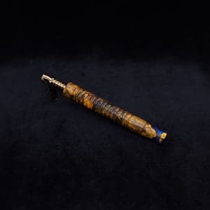 This image portrays 3D Interlaced XL Hybrid-Dynavap Stem + Book-Matched M.P. - New! by Dovetail Woodwork.