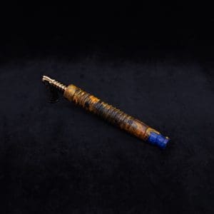This image portrays 3D Interlaced XL Hybrid-Dynavap Stem + Book-Matched M.P. - New! by Dovetail Woodwork.
