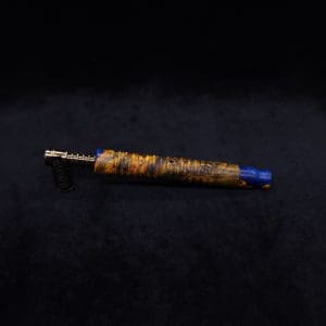 This image portrays 3D Interlaced XL Hybrid-Dynavap Stem + Book-Matched M.P. - New! by Dovetail Woodwork.