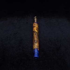 This image portrays 3D Interlaced XL Hybrid-Dynavap Stem + Book-Matched M.P. - New! by Dovetail Woodwork.