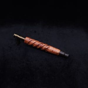 This image portrays Helical Dynavap XL Burl Stem + Matched Specialty Mouthpiece-NEW! by Dovetail Woodwork.