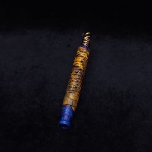 This image portrays 3D Interlaced XL Hybrid-Dynavap Stem + Book-Matched M.P. - New! by Dovetail Woodwork.