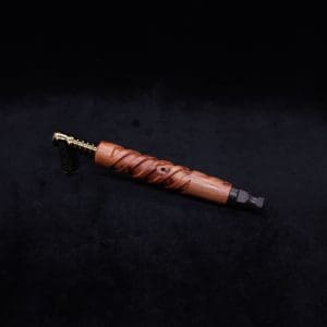 This image portrays Helical Dynavap XL Burl Stem + Matched Specialty Mouthpiece-NEW! by Dovetail Woodwork.