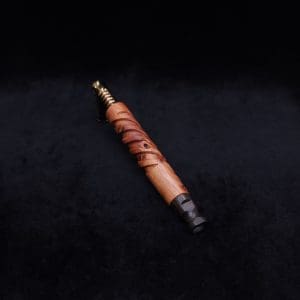 This image portrays Helical Dynavap XL Burl Stem + Matched Specialty Mouthpiece-NEW! by Dovetail Woodwork.