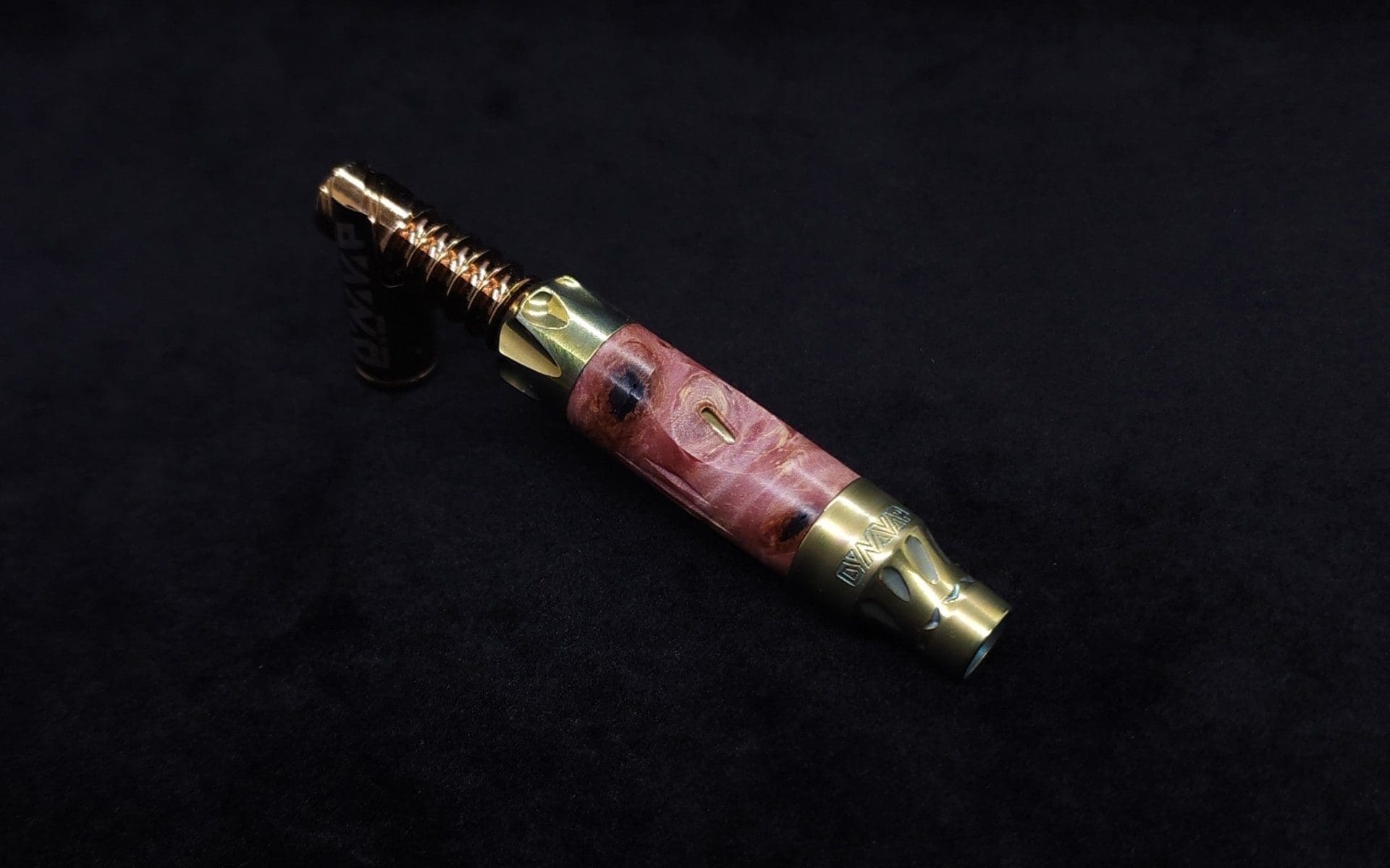 This image portrays Vong[i] Cosmic Burl Sleeve-Buckeye Burl by Dovetail Woodwork.