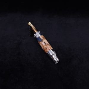 This image portrays Vong[i] Cosmic Burl Sleeve-Highly Figured Maple Burl Hybrid by Dovetail Woodwork.