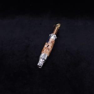This image portrays Vong[i] Cosmic Burl Sleeve-Highly Figured Maple Burl Hybrid by Dovetail Woodwork.