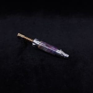This image portrays Vong[i] Cosmic Burl Sleeve-Vibrant Indigo Buckeye Burl by Dovetail Woodwork.