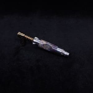 This image portrays Vong[i] Cosmic Burl Sleeve-Vibrant Indigo Buckeye Burl by Dovetail Woodwork.