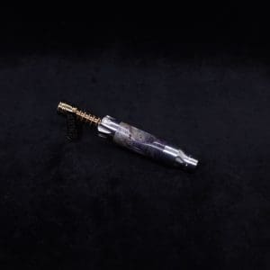 This image portrays Vong[i] Cosmic Burl Sleeve-Vibrant Indigo Buckeye Burl by Dovetail Woodwork.