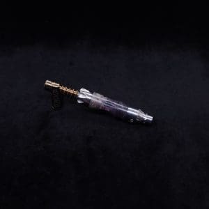 This image portrays Vong[i] Cosmic Burl Sleeve-Vibrant Indigo Buckeye Burl by Dovetail Woodwork.