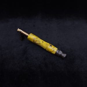 This image portrays Tri-Axial (Standard) Burl Dynavap Stem + Matched M.P. - NEW DESIGN! by Dovetail Woodwork.