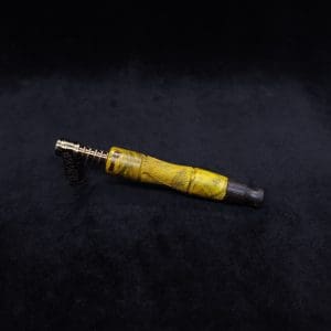 This image portrays Tri-Axial (Standard) Burl Dynavap Stem + Matched M.P. - NEW DESIGN! by Dovetail Woodwork.