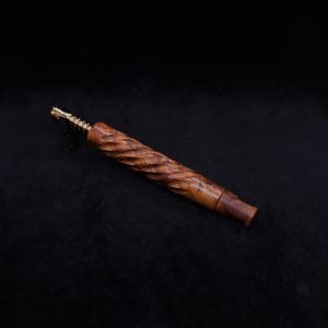 This image portrays Segmented Helix XL-Dynavap Stem + Book-Matched Flat Side M.P. - New! by Dovetail Woodwork.