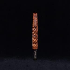 This image portrays Segmented Helix XL-Dynavap Stem + Book-Matched Flat Side M.P. - New! by Dovetail Woodwork.