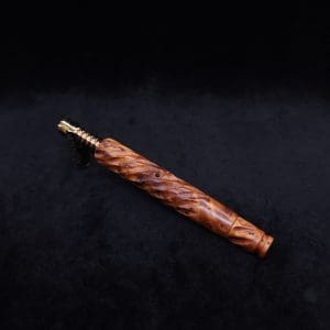This image portrays Segmented Helix XL-Dynavap Stem + Book-Matched Helix M.P. - New! by Dovetail Woodwork.