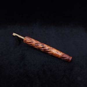 This image portrays Segmented Helix XL-Dynavap Stem + Book-Matched Helix M.P. - New! by Dovetail Woodwork.