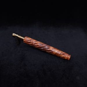 This image portrays Segmented Helix XL-Dynavap Stem + Book-Matched Helix M.P. - New! by Dovetail Woodwork.