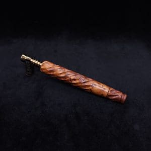 This image portrays Segmented Helix XL-Dynavap Stem + Book-Matched Helix M.P. - New! by Dovetail Woodwork.