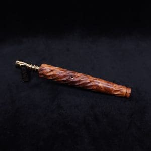 This image portrays Segmented Helix XL-Dynavap Stem + Book-Matched Helix M.P. - New! by Dovetail Woodwork.