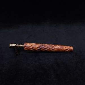 This image portrays Segmented Helix XL-Dynavap Stem + Book-Matched Helix M.P. - New! by Dovetail Woodwork.