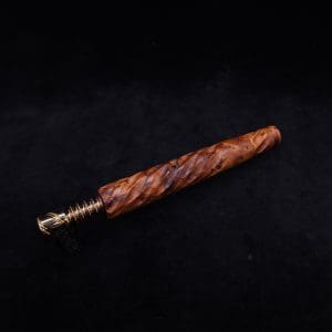 This image portrays Segmented Helix XL-Dynavap Stem + Book-Matched Helix M.P. - New! by Dovetail Woodwork.
