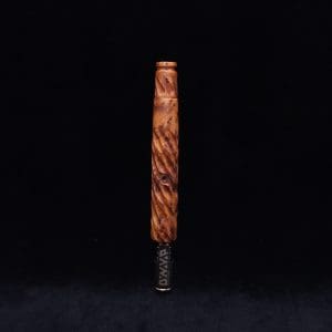 This image portrays Segmented Helix XL-Dynavap Stem + Book-Matched Helix M.P. - New! by Dovetail Woodwork.