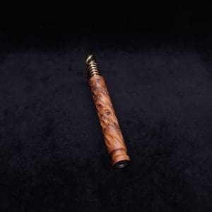 This image portrays Segmented Helix XL-Dynavap Stem (Attenuated) + Book-Matched Flat Side M.P. - New! by Dovetail Woodwork.
