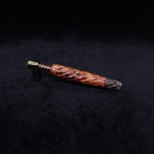 This image portrays Segmented Helix Thuya Burl-Dynavap Stem (Standard) + (2) Helix M.P.'s - New! by Dovetail Woodwork.