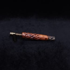 This image portrays Segmented Helix Thuya Burl-Dynavap Stem (Standard) + (2) Helix M.P.'s - New! by Dovetail Woodwork.