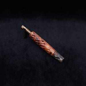 This image portrays Segmented Helix Thuya Burl-Dynavap Stem (Standard) + (2) Helix M.P.'s - New! by Dovetail Woodwork.