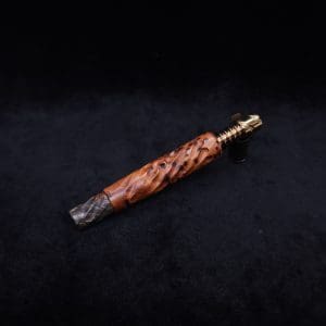 This image portrays Segmented Helix Thuya Burl-Dynavap Stem (Standard) + (2) Helix M.P.'s - New! by Dovetail Woodwork.