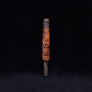 This image portrays Segmented Helix Thuya Burl-Dynavap Stem (Standard) + (2) Helix M.P.'s - New! by Dovetail Woodwork.