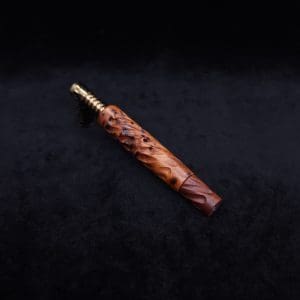 This image portrays Segmented Helix Thuya Burl-Dynavap Stem (Standard) + (2) Helix M.P.'s - New! by Dovetail Woodwork.