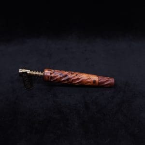 This image portrays Segmented Helix Thuya Burl-Dynavap Stem (Standard) + (2) Helix M.P.'s - New! by Dovetail Woodwork.