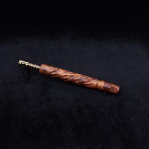 This image portrays Segmented Helix XL-Dynavap Stem (Attenuated) + Book-Matched Flat Side M.P. - New! by Dovetail Woodwork.