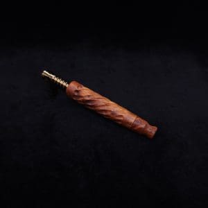 This image portrays Segmented Helix Thuya Burl-Dynavap Stem (Standard) + Matching M.P. - New! by Dovetail Woodwork.