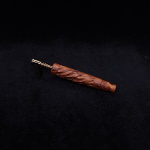 This image portrays Segmented Helix Thuya Burl-Dynavap Stem (Standard) + Matching M.P. - New! by Dovetail Woodwork.