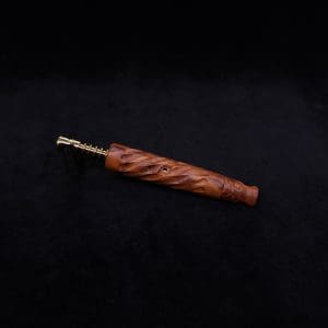 This image portrays Segmented Helix Thuya Burl-Dynavap Stem (Standard) + Matching M.P. - New! by Dovetail Woodwork.