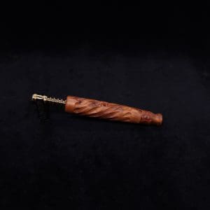This image portrays Segmented Helix Thuya Burl-Dynavap Stem (Standard) + Matching M.P. - New! by Dovetail Woodwork.