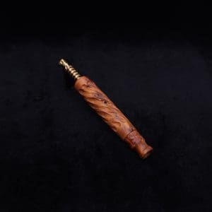 This image portrays Segmented Helix Thuya Burl-Dynavap Stem (Standard) + Matching M.P. - New! by Dovetail Woodwork.