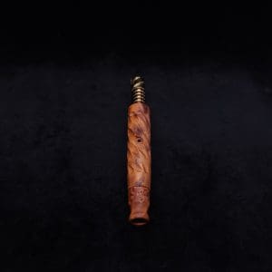 This image portrays Segmented Helix Thuya Burl-Dynavap Stem (Standard) + Matching M.P. - New! by Dovetail Woodwork.