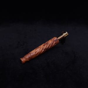 This image portrays Segmented Helix Thuya Burl-Dynavap Stem (Standard) + Matching M.P. - New! by Dovetail Woodwork.
