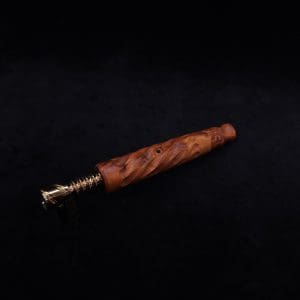 This image portrays Segmented Helix Thuya Burl-Dynavap Stem (Standard) + Matching M.P. - New! by Dovetail Woodwork.
