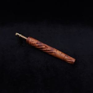 This image portrays The Twisted XL-Dynavap Stem + Book-Matched M.P. - New! by Dovetail Woodwork.