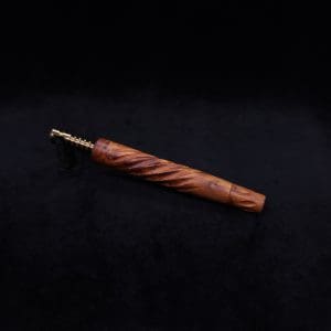This image portrays The Twisted XL-Dynavap Stem + Book-Matched M.P. - New! by Dovetail Woodwork.