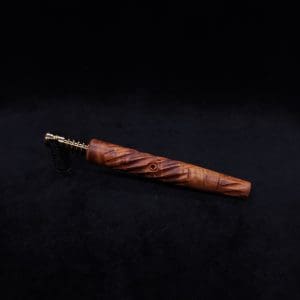 This image portrays The Twisted XL-Dynavap Stem + Book-Matched M.P. - New! by Dovetail Woodwork.