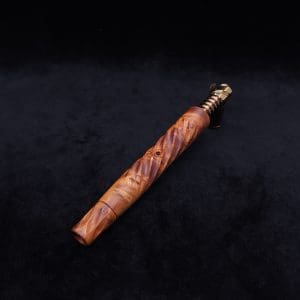 This image portrays The Twisted XL-Dynavap Stem + Book-Matched M.P. - New! by Dovetail Woodwork.